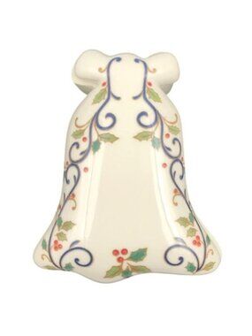 Mikasa Holiday Bloom Fine Porcelain 4" Covered Bell-Shaped Box Trinkets Décor